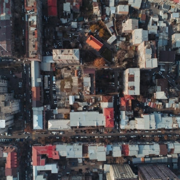 Aerial drone shot of Armenia, Yerevan - Bird's view