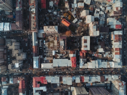 Aerial drone shot of Armenia, Yerevan - Bird's view